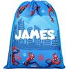 Marvel Spiderman - Borsa Con Coulisse Personalizzata per Bambini - Borsa per la Scuola - Regalo Personalizzato - Borsa da Bagno, Blu