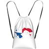 ZYJHYY Borsa sportiva leggera con coulisse con stampa mappa della bandiera di Panama, borsa sportiva pieghevole da 14 l, per viaggi in palestra
