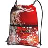 YYHHAOFA Christmas Magic Prints, zaino con coulisse e cerniera, leggero, impermeabile, con tasca frontale, per viaggi, sport e yoga