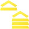 KHBUAB Set di Marcatori per Linee da Campo da Pickleball e Tennis in TPR Giallo Antiscivolo e Resistente per Allenamento di Agilità All'aperto