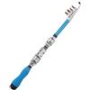 Tufgo Canna da pesca telescopica ultra corta a 5 sezioni, pieghevole, 31 cm, portatile, da viaggio, per acqua salata, barca, roccia, surf, casting, 1,5 m - 2,1 m (blu, 1,9 m)