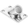 Abaodam Supporto per Asta a 90° in Acciaio Inox, Base per Tubo Rotondo, Argento, Antiruggine, Facile Installazione, per Barca e Yacht, Accessorio per Tenda da Sole RV