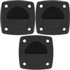 LIFKICH Maniglia Incassata per Barca 3 Pezzi in Pp Nero Texture Antiscivolo, Accessorio Versatile per Sportelli Cabina e Porte Barca