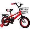 ITEFDTUTNE Bici da Bambino 14 Pollici, Bicicletta Regolabile in Altezza con Telaio in Acciaio Al Carbonio e Cestello Rimovibile, per Bambini, Ragazzi e Ragazze (rosso)