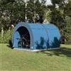 Faucqir Garage per bicicletta con tetto blu, in robusto taffetà, 256 x 222 x 182 cm, tenda da campeggio con porta E e gancio per luci, ideale per esterni, tenda da trekking e campeggio, spazio sicuro