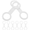 HEMOTON Fermatubo per Subacqueo in Silicone Bianco, 8 Pezzi, Supporto per Respirazione Subacquea, Facile Installazione per Attrezzatura da Immersione
