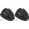 PATIKIL 2pz 2-29/32 Coperchio di Sfiato per Cavo in Nylon Marino Nero | Tappo di Sfiato in Plastica a Conchiglia, con Viti di Installazione, per Yacht