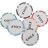 SHOWERORO 6 Pezzi Segnapalle da Golf in Plastica ABS Leggero Stile Fiches da Poker 4cm Nucleo in Ferro, visibilità Chiara per Donne e Uomini Durante Gite di Golf nel Weekend