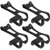 CALLARON 4 Pezzi Cinghie per Pedali Bicicletta in Plastico Nero Fermapiedi Regolabile per Pedali da Bici, Accessori per Cyclette e Indoor Cycling, Sicurezza e Efficienza nella Pedalata