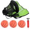 ULTECHNOVO Set Canestro da Basket per Trampolino Elastico con 3 Palline e Pompa, Design Versatile Oxford e Rete Pe per Giochi All'aperto al Chiuso