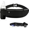 Wihozte Cintura da corsa per cellulare, impermeabile, non scivola, con 3 tasche, con 43 × 10 cm (vita adatta: 65-120 cm), cintura da fitness per tutti gli smartphone