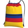 YYHHAOFA Bandiera della Colombia Stampe Coulisse Zip Zaino - Impermeabile Viaggio Gym Bag con Tasca Frontale & Organizzatore Interno