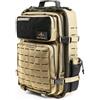 RS RUGSAK RUGSAK Alpha - Zaino tattico da 20-45 l, impermeabile ed estremamente robusto, per attività all'aperto, lavoro, escursionismo, campeggio e palestra, zaino da viaggio Molle, unisex, sabbia del deserto