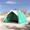 GFRMPORM Tenda da Spiaggia Impermeabile con Rete e Sistema di Serratura Rapida, 3 Posti, Verde Mare Ideale per Ombra e Ventilazione in Spiaggia