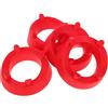 Ciieeo 4pezzi Supporto per Palloni Sportivi Rosso Espositore per Calcio Basket e Pallavolo Porta Palloni Multifunzione per Collezioni Sportive Base Decorativa e Rugby