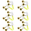 TOYANDONA Bastoncini Luminosi Verdi per Pesca Notturna con Allarme Morso e Campanello, Illuminazione Continua, Materiale Abs e Rame, 12 Pezzi per Condizioni di Pesca Notturna