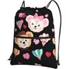 YYHHAOFA Two Monkeys Prints, zaino con cerniera e coulisse, impermeabile, da viaggio, con tasca frontale e organizer interno