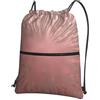 YYHHAOFA Zainetto con cerniera e coulisse con stampa oro rosa - Borsa da palestra leggera impermeabile con tasca frontale per viaggi, sport e yoga