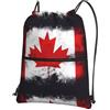 YYHHAOFA Zaino con stampa bandiera canadese con coulisse e cerniera, leggero e impermeabile, con tasca frontale, per viaggi, sport e yoga