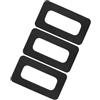 DEARMAMY 3 Pezzi Patch di Ricambio per Slot Pinna Paddleboard in PVC Nero Resistente All'abrasione, Base per Pinna SUP Che Promuove velocità per attività di Sport Acquatici