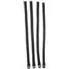 Garneck 4 Pezzi Cinturini Regolabili in Nylon Nero per Bastoncini da Trekking e Sci Design Riutilizzabile, per Attività Outdoor e Snowboard