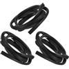 Amosfun 3 Pezzi Striscia di Protezione per Pagaia SUP in PVC Nero Protezione Affidabile e vestibilità Aderente per Bordi di Tavole da Surf in Diversi Ambienti Acquatici
