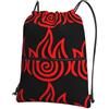 YYHHAOFA Fire Prints, zaino con coulisse e cerniera, leggero, impermeabile, con tasca frontale, per viaggi, sport e yoga