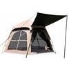 Fxzqgnh Tenda Campeggio Automatica per 5-8 Persone - Tenda da Campeggio Impermeabile per Tutte le Stagioni - tenda gonfiabile da campeggio, Tenda esagonale grande in gomma nera (280 * 240 * 158cm)