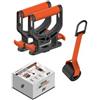 ZZGO Accessori per Elastici Muscolazione e Fitness | Il Kit 2 include 2 Impugnature Power Handle + 1 Ancoraggio per Porta | Allenamento a Casa, in Palestra o all'Aperto