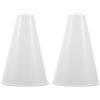 Healeved 2 megafoni in plastica per Cheerleading, Cono da Cheerleading Portatile Bianco, bomboniere per Feste, megafono Sportivo, Strumento per Fare Rumore per Eventi Sportivi all'aperto.