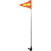 Tsophreniq Pali telescopici per bandiera con punta riflettente tipo pesante in acciaio inossidabile per golf cart sedie a rotelle Uso notturno Bandiera telescopica per sedia a rotelle