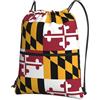 YYHHAOFA Flag of Maryland Prints, zaino con cerniera e coulisse, leggero, impermeabile, con tasca frontale, per viaggi, sport e yoga