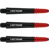 WINMAU Asta del dardo - Vecta Policarbonato Steli di Freccette - 1 Set per Confezione (3 Freccette Aste in Totale) - Accessori Professionali per Freccette - Nero e Rosso Blade 6 Aste Corte