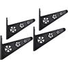 CRAFTHROU Supporto da Parete in Plastica Pp per Snowboard e Skateboard Nero, 4 Pezzi Presa Salda e Risparmio di Spazio per Casa e Showroom