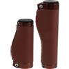 Abaodam Impugnature per Manubrio in Pelle Sintetica Marrone, Design retrò Texture Vissuta, Supporto Ergonomico per Bici da Città e Scooter, Diametro 22,2mm