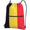 YYHHAOFA Zaino con cerniera e coulisse con stampa bandiera del Belgio, impermeabile, da viaggio, con tasca frontale e organizer interno