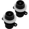 ibasenice Adattatore Valvola Aria per Kayak e Gommone, 2 Pezzi Nero PVC | Connessione Rapida e Tenuta Stagna, Design Compatto e Leggero, per Gonfiabili e Sup, Uso Esterno