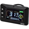 Generic Pannello di Controllo Display Bici Ad Alta Definizione Schermo LCD Impermeabile per Scooter Elettrico e Bici 82x48mm