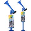 Huhaokejis 2PCS Tromba d'Aria Portatile,Clacson da Calcio Fanfare Air Horn Corno da Stadio Air Horn Estremamente Forte Handheld Air Horn Riutilizzabile per Eventi Sportivi Celebrazioni (blu)