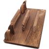 Kisangel Organizer in Legno da Parete per Racchette da Tennis Tavolo 4 Ripiani, Supporto per 12 Palline e 6 Paddle, per Club e Sala Giochi Man Cave