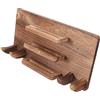 Toddmomy Supporto da Parete e Design Compatto in Legno Marrone 4 Ripiani, Organizer Salvaspazio Accesso Rapido per Racchette da Tennis da Tavolo e Palline per Ufficio e Garage