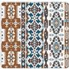 LOVIVER Pavimento Tenda Lavabile Tappetino Sottotenda Materassino Impermeabile Coperta Campeggio in Pongee Cotone Alluminio Antiumidità Pieghevole con Borsa, Boho, 200 230CM