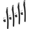 CLISPEED 4 Serie Cinghia con Fibbia Regolabile per Pattini a Rotelle in PVC e TPR con Set di Viti, Accessori per Pattini Roller Uomo e Donna Nero