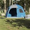 GFRMPORM Tenda per famiglia igloo impermeabile blu per 6 persone in poliestere con rivestimento in PU, cuciture nastrate e robusto telo inferiore per un interno asciutto, facile da installare