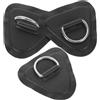 GALPADA Set 3 Pezzi Fibbia per Fissaggio Corda Kayak in PVC e Acciaio Inox 304 Nero, Accessori per Barca e Canoa, Sostituzione Facile per Pagaia e Equipaggiamento da Mare