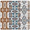 LOVIVER Pavimento Tenda Lavabile Tappetino Sottotenda Materassino Impermeabile Coperta Campeggio in Pongee Cotone Alluminio Antiumidità Pieghevole con Borsa, Boho, 195 260CM