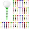 Cryptisg 50 Pezzi Tee da Golfs Colorati, Robusto e Durevole Golf Tees Plastica, Alta qualità e Squisita Tee da Golf Colorati in Plastica, per Golfisti Amatoriali, Professionisti e Giovani, Perfetti