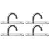 OHPHCALL Ancoraggio per Fascia Elastica da Muro 4 Pezzi Acciaio Inossidabile | Stretching e Home Gym, Installazione Semplice, Montaggio Flessibile, Ordine Compatto, Colore Argento