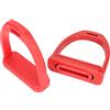 Naroote Cuscinetto in Gomma per Staffe per per Resistenza allo Scivolamento, Design Professionale in Tecnopolimeri per Equitazione, 2 unità, Adatto a Bambini e Adulti (Rosso S)