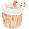 DEARMAMY Cestino per Bici Intrecciato in Rattan Stile Rustico capacità Anteriore Rimovibile con Fibbie Adatto per Trasportare Cani e Oggetti Durante la Pedalata